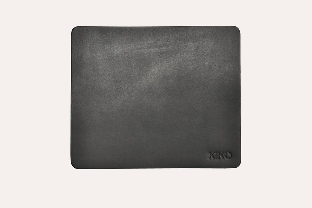 Black Kiko Leather Mouse Pad