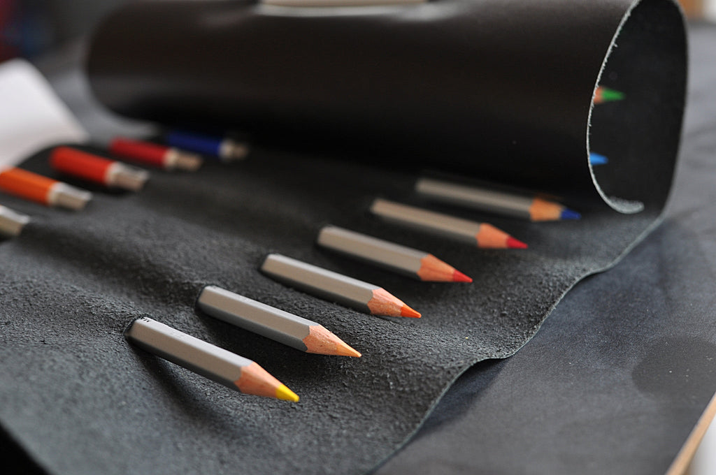 Kiko Leather Pencil Wrap with leather tie closure