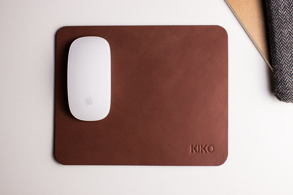 Brown Kiko Leather Mouse Pad